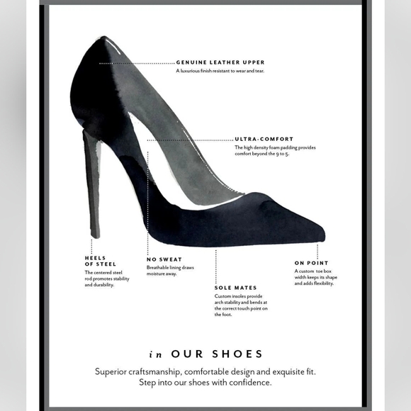 White trim black leather pumps, WHBM, sz: 9.5, NEW! - Picture 6 of 7